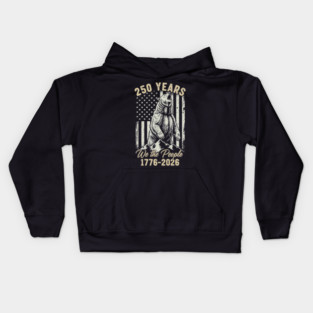 250 Years We The People Patriotic Bear Freedom USA Kids Hoodie