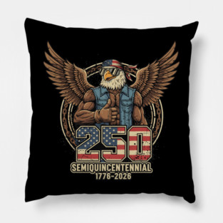 250 Semiquincentennial Patriotic Eagle USA 1776 2026 Pillow