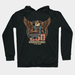 250 Semiquincentennial Patriotic Eagle USA 1776 2026 Hoodie