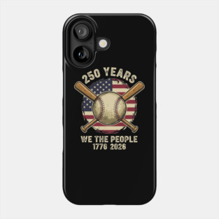 250 Years Patriotic Baseball Bats We The People USA 1776 2026 Phone Case