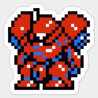 8bit Gerbera Tetra Sticker