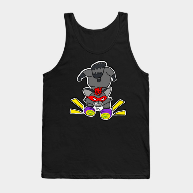 Ninja Raccoon Tank Top by Lou Johnson