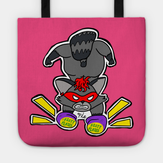Ninja Raccoon Tote by Lou Johnson