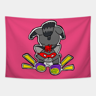 Ninja Raccoon Tapestry