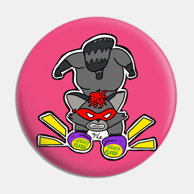 Ninja Raccoon Pin by Lou Johnson