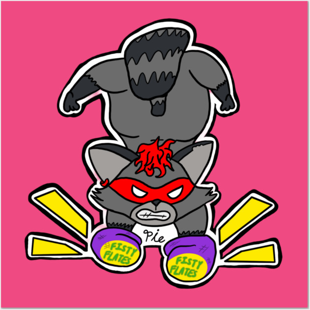 Ninja Raccoon Wall Art by Lou Johnson