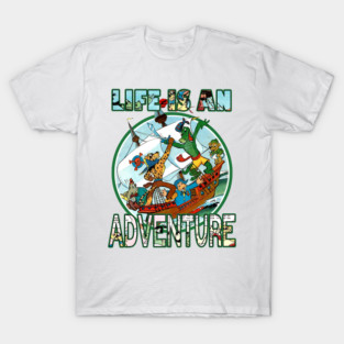 Cute Pirate Animals Life is an Adventure Tee T-Shirt