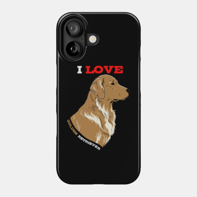 Majestic Golden Retriever Art Nouveau Dog Portrait Phone Case by criarthdesign