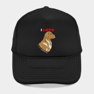 Majestic Golden Retriever Art Nouveau Dog Portrait Hat