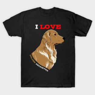 Majestic Golden Retriever Art Nouveau Dog Portrait T-Shirt