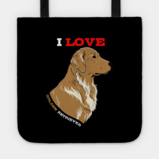 Majestic Golden Retriever Art Nouveau Dog Portrait Tote