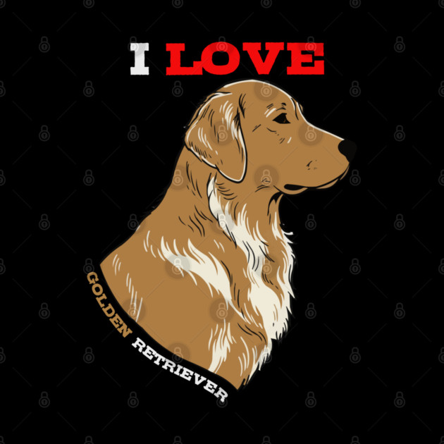 Majestic Golden Retriever Art Nouveau Dog Portrait by criarthdesign