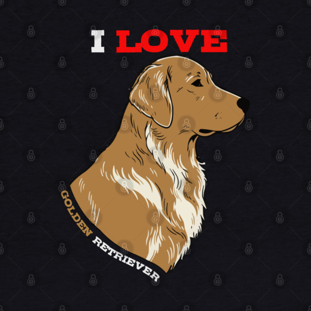 Majestic Golden Retriever Art Nouveau Dog Portrait by criarthdesign