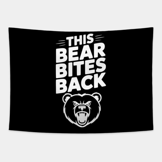 This Bear Bites Back Tapestry by Frank Ring