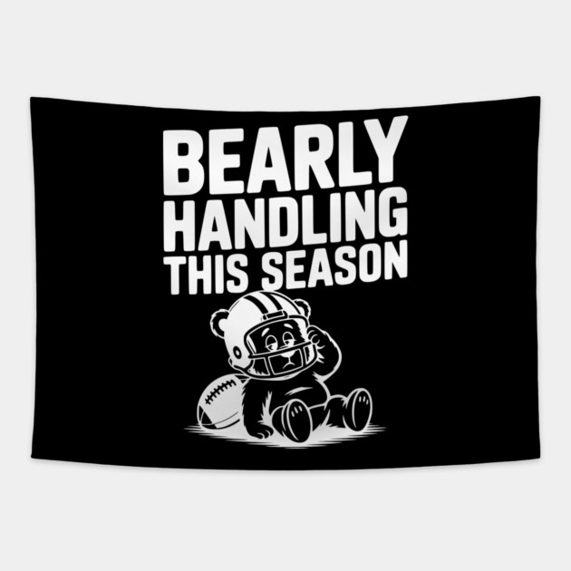 Bearly Handling This Season Tapestry by Frank Ring
