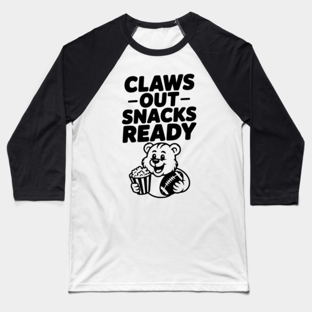 Claws Out, Snacks Ready Baseball T-Shirt by Frank Ring