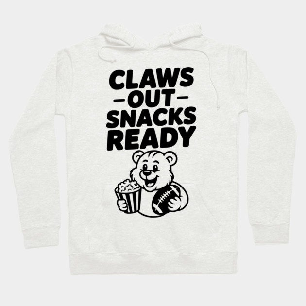 Claws Out, Snacks Ready Hoodie by Frank Ring