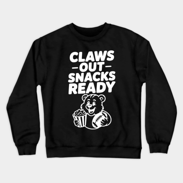 Claws Out, Snacks Ready Crewneck Sweatshirt by Frank Ring