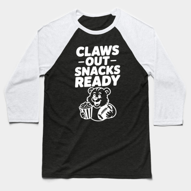 Claws Out, Snacks Ready Baseball T-Shirt by Frank Ring
