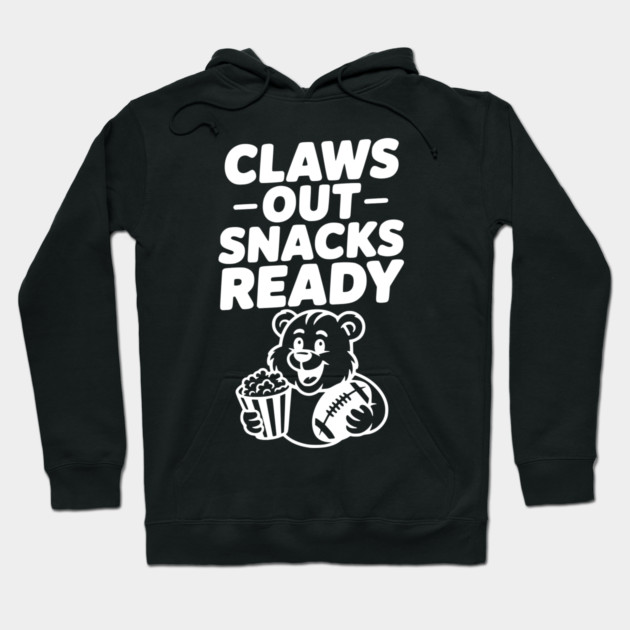 Claws Out, Snacks Ready Hoodie by Frank Ring