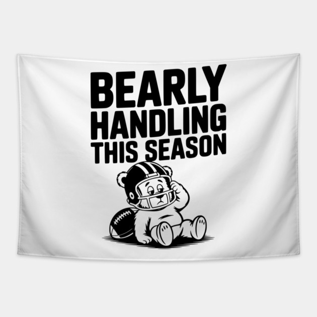Bearly Handling This Season Tapestry by Frank Ring