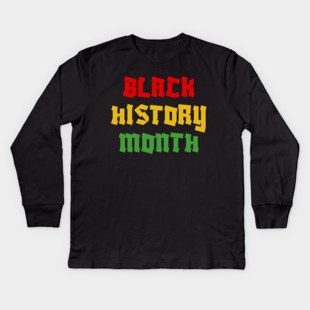 Black History Month Kids Long Sleeve T-Shirt by Creatifly Graphic Tees