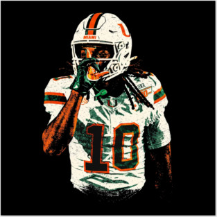 Miami Hurricanes Toney #10 Grit Style Art Posters and Art