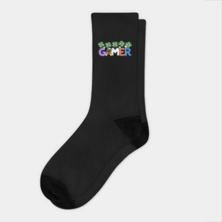 Video Game Gaming St Patricks Day Gamer Boys St. Patty's Day Socks