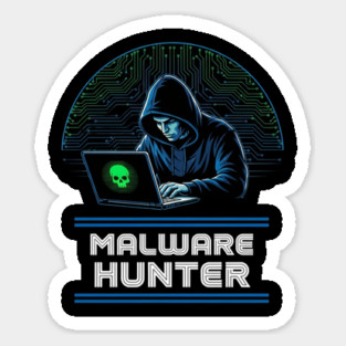 MALWARE HUNTER Apparel for Developers Retro Coder and Security Experts Sticker