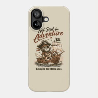 Set Sail for Adventure Cat Pirate Phone Case