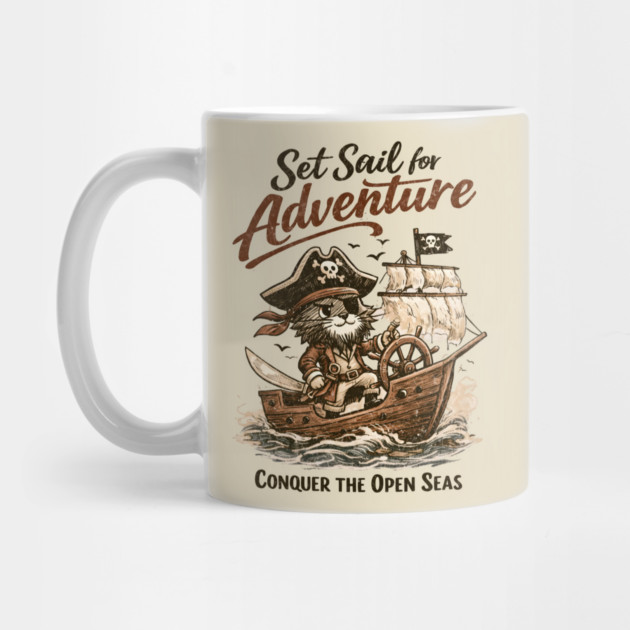 Set Sail for Adventure Cat Pirate by Champanie's Store