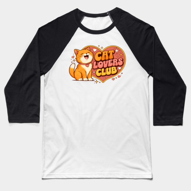 Cat Lovers Club Baseball T-Shirt by Champanie's Store