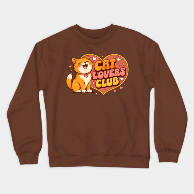 Cat Lovers Club Crewneck Sweatshirt by Champanie's Store