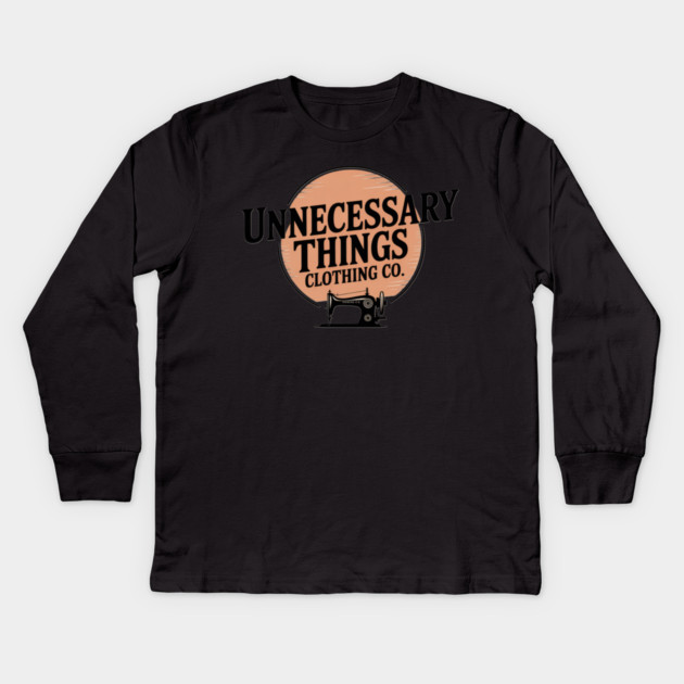 Unnecessary Things - Vintage III Kids Long Sleeve T-Shirt by Lou Johnson