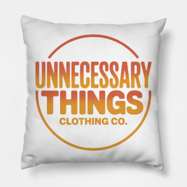 Unnecessary Things - Modern III Pillow by Lou Johnson