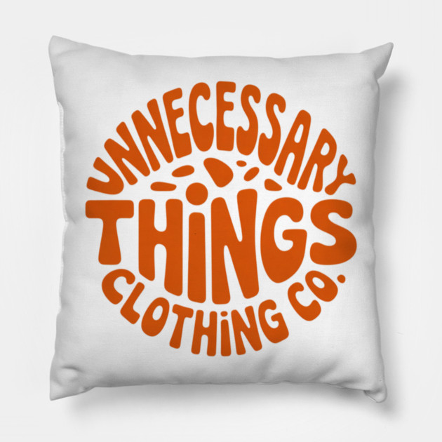 Unnecessary Things - Abstract Pillow by Lou Johnson