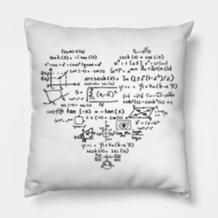Math Heart Formula Nerd Science Vibes Pillow