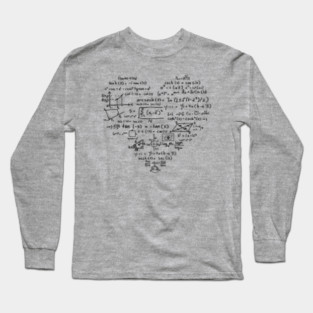 Math Heart Formula Nerd Science Vibes Long Sleeve T-Shirt