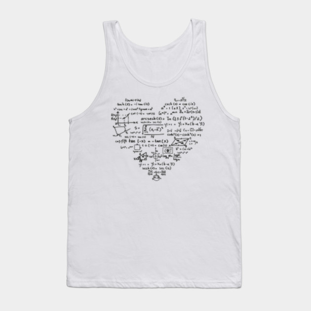 Math Heart Formula Nerd Science Vibes Tank Top by Anticorporati