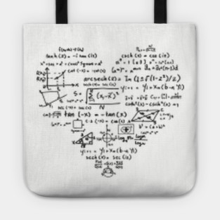 Math Heart Formula Nerd Science Vibes Tote