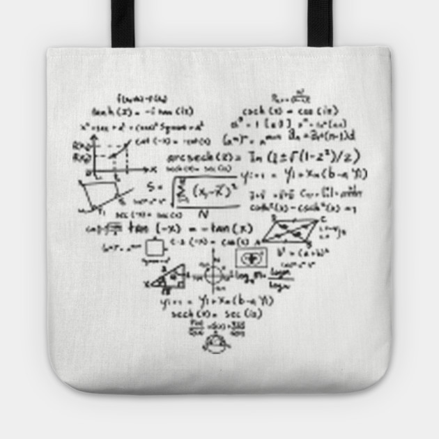 Math Heart Formula Nerd Science Vibes Tote by Anticorporati