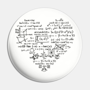 Math Heart Formula Nerd Science Vibes Pin