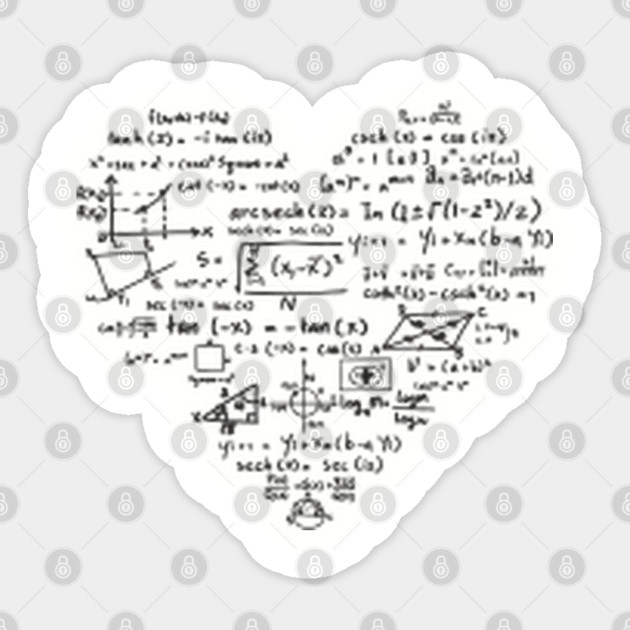 Math Heart Formula Nerd Science Vibes Sticker by Anticorporati