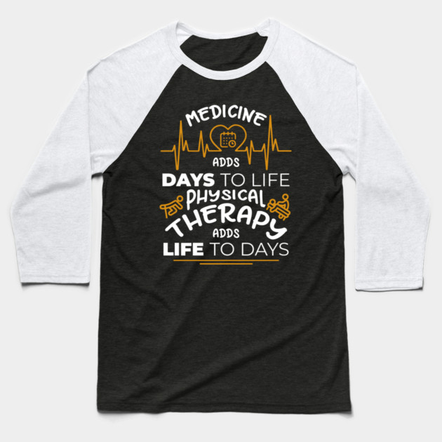 Physical Therapy Feel Good Healing Vibes Baseball T-Shirt by Anticorporati