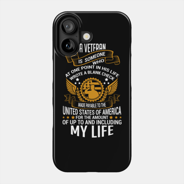 Veteran Blank Check To America Military Pride Phone Case by Anticorporati
