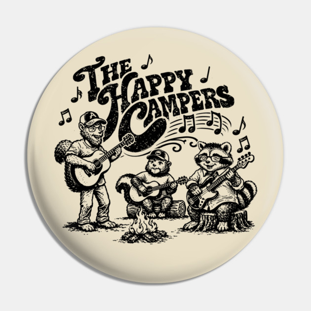 The Happy Critters Pin by rt-shirts