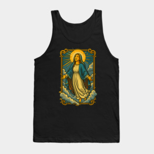 Assumption of Mary Blessed Mother Catholic Religious Faith Tank Top