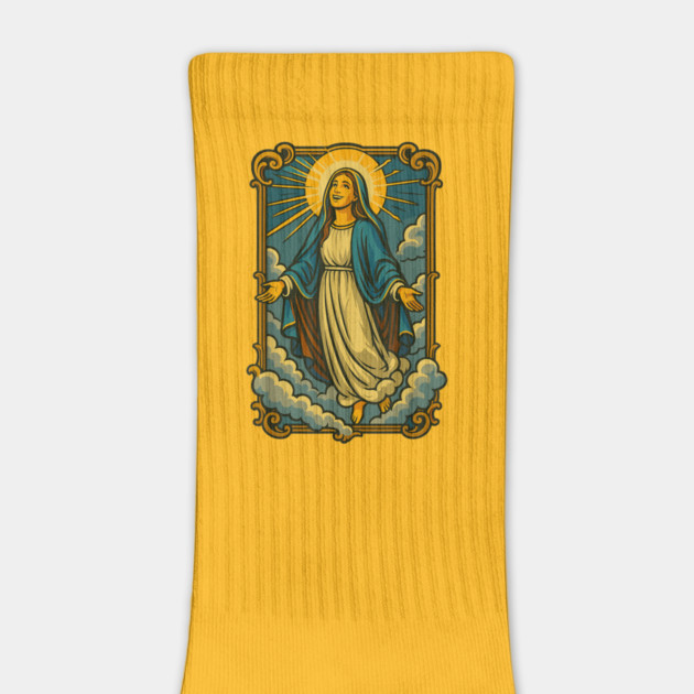 Assumption of Mary Blessed Mother Catholic Religious Faith by orblyn_art