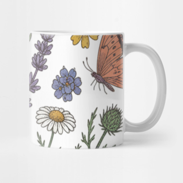 Delicate Butterfly and Wildflower Garden by BirdsnStuff