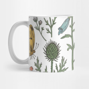 Delicate Butterfly and Wildflower Garden Mug